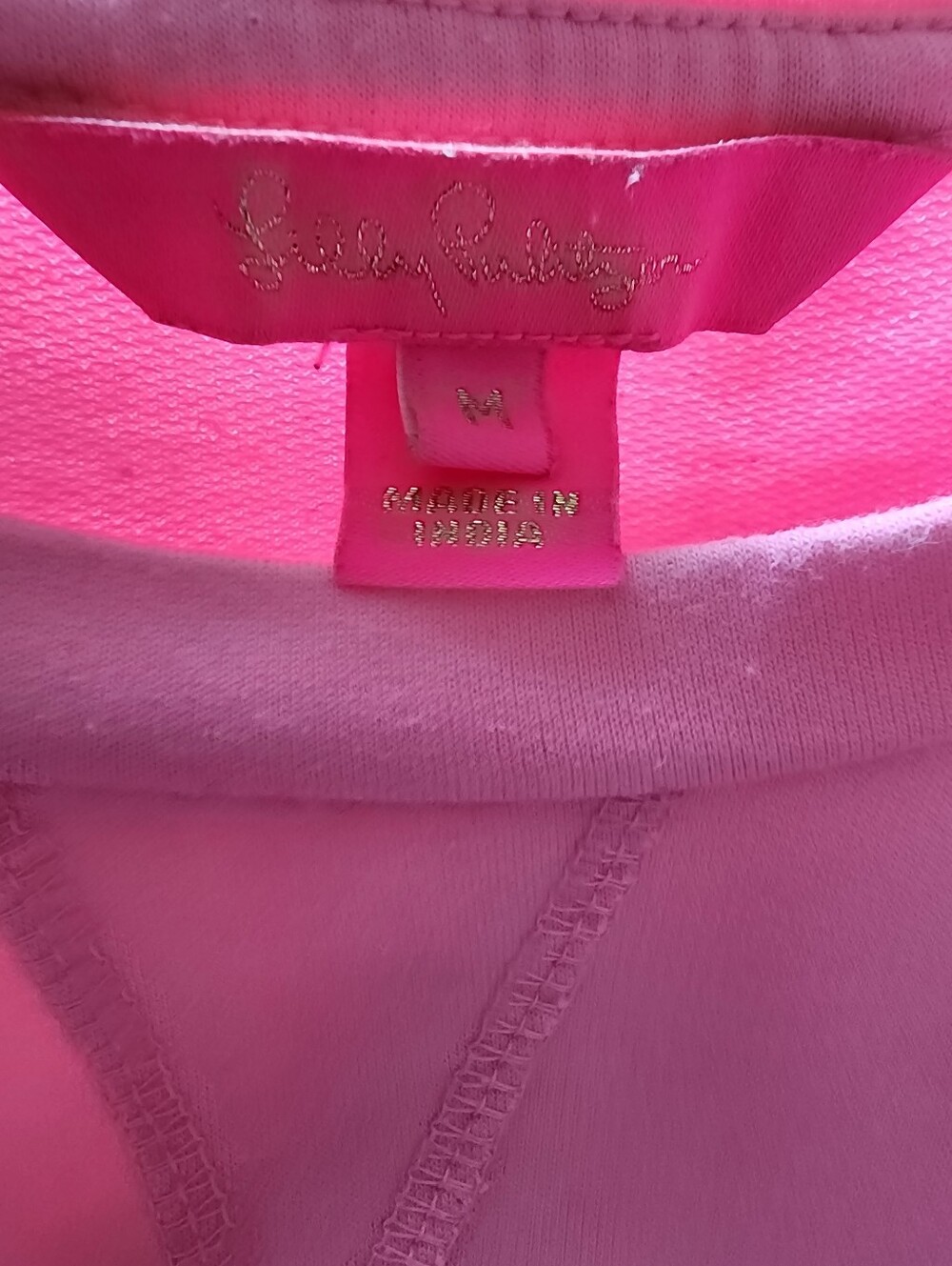 Lilly Pulitzer Deva Ruffle Eyelet Crewneck Pullover Pink Shandy Medium - Picture 8 of 12